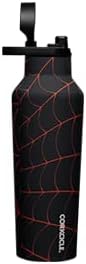 Corkcicle Marvel Spiderman Miles Morales, 20 oz Insulated Water Bottle, Metal Stainless Steel, BPA Free Reusable Cup, Leak-Proof Quick Sip Sport Lid for easy drinking, Sports Bottle