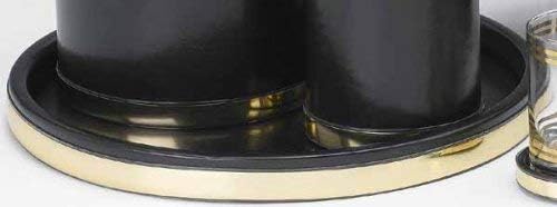 Kraftware Black with Polished Brass, 14"