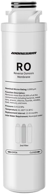 RO Replacement Filter (2nd) for YQC-002 Reverse Osmosis Water Filtration System