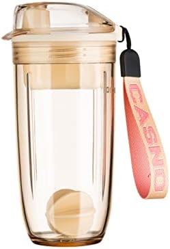 Protein Shaker Water Bottle BPA Free Drinking Bottle for Fitness Gym and Outdoor Sports Shaker Bottle with Lanyard, Pink