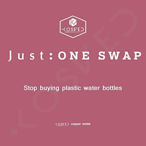 Pure Copper Jasmine Antique Water Bottle: A Premium Design Bottle with Ayurvedic Health Benefits, (800ml / 27oz)