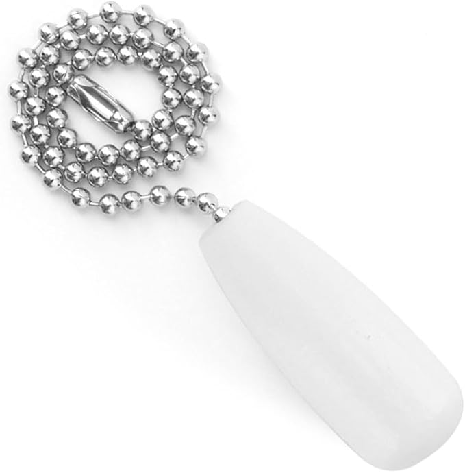 12Pcs White Ceiling Fan Pull Chain,Fan Pull Chain Extension,Pull Chain Extension,Ceiling Fan Pull Chain Extender,Pull Chain Light Fixture,Fan Chains Extensions,Pull Chains for Ceiling Fans and Lights