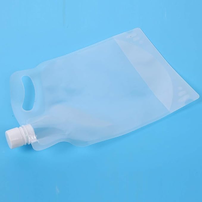 Collapsible Water Container Bag 2L Plastic Storage Jug Water Bag Foldable Water Storage Bag Outdoor Emergency Water Jug Water Carrier Tank for Camping Hiking Backpack Water Storage