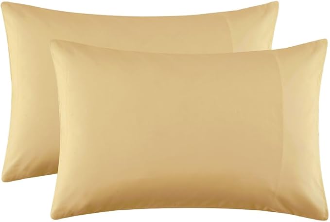 Microfiber Small Pillow Cases 14x20 2 Pack Gold Pillow Covers Comfortable Not Shrink Soft Pillow Cases Toddler Pillow Case Envelope Style