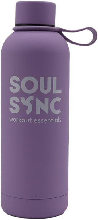 SoulSync Workout Essentials Thermal Water Bottle (Purple)