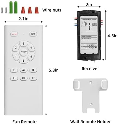 42 inch Ceiling Fan Remote Control Kit:3-in-1 Ceiling Fan Timing & Speed Remote for Ceiling Fan lamp