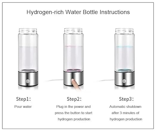 Premium Dual Mode Hydrogen Water Bottle, Portable Hydrogen Generator, 1800PPB 550ML Ion Water Bottle Hydro Water Suitable for Office,Travel & Daily Workout, Energy Booster with Hydrogen