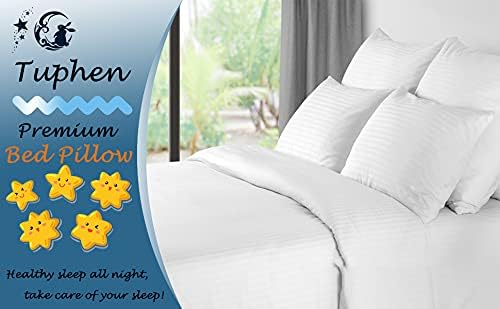 tuphen- Bed Pillows for Sleeping 2 Pack Queen Hypoallergenic, Cooling Gel Pillows Queen Size, Down Alternative Pillows Soft, Hotel Luxury Reserve Collection Pillow, White (King)