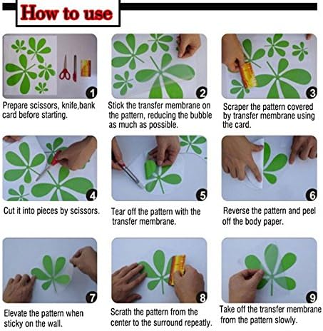 Melissalove 96pcs Pine Tree Patterned Wall Decal,Black Tree School Office Nursery Living Room Kid's Bed Room Kitchen Dining Decor D500 (Black)