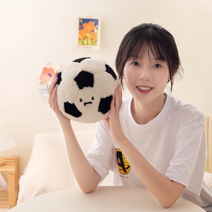 8.3" Cute Football Plush Toys Soft Stuffed Sport Throw Pillow Plush Ball Gift for Kids Birthday and Christmas Decoration (Footless - Football)