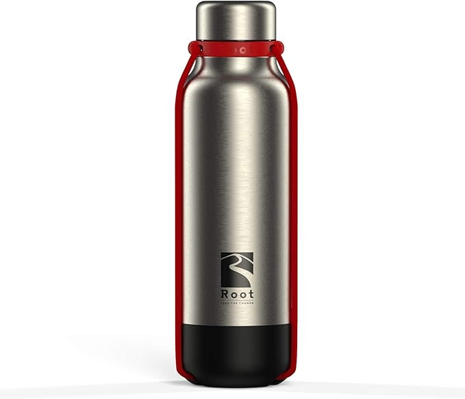 Root FTC Bottle Thermal Flask Stainless Steel Double Wall, Anti Drop Cap, Shockproof Bottom, Bungee Cords, 530 ml, 700 ml and 940 ml - Hot (20h) / Cold (24h)