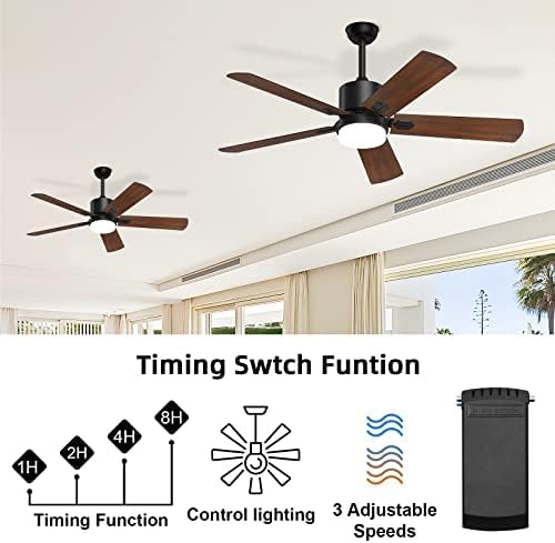 52 inch Ceiling Fan Remote Control Kit:3-in-1 Ceiling Fan Timing & Speed Remote for Ceiling Fan lamp