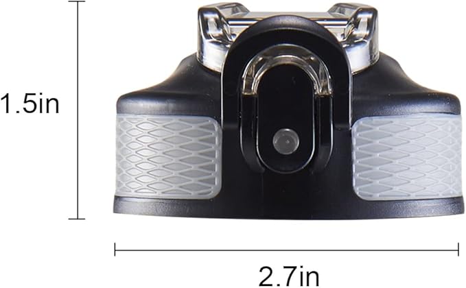 EYQ Water Bottle Straw Lid for 32 oz Water Jug (Black)