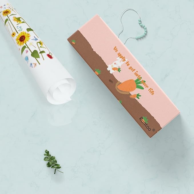 Runtoo Sunflower Butterfly Wall Stickers Garden Flower Wall Decals Bedroom Living Room Nursery Wall Decor