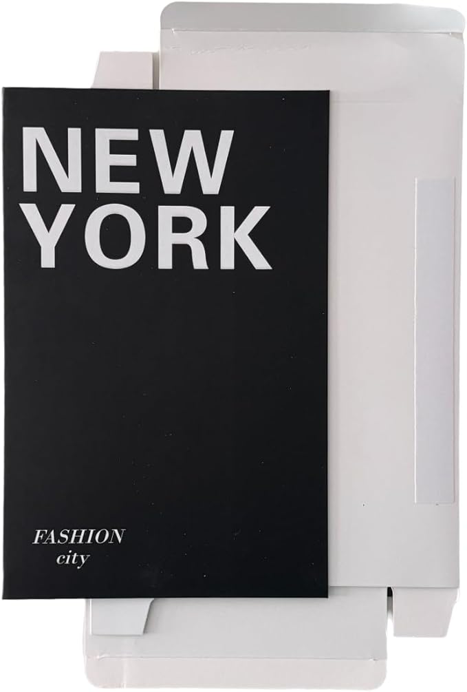 Neutral Home Books Decor Display for Living Room and Office,Paris Tokyo New York Fashion Decorative Book Hardcover Fake Decorative Books for Coffee Tables and Shelves Book Décor (Fold 3)