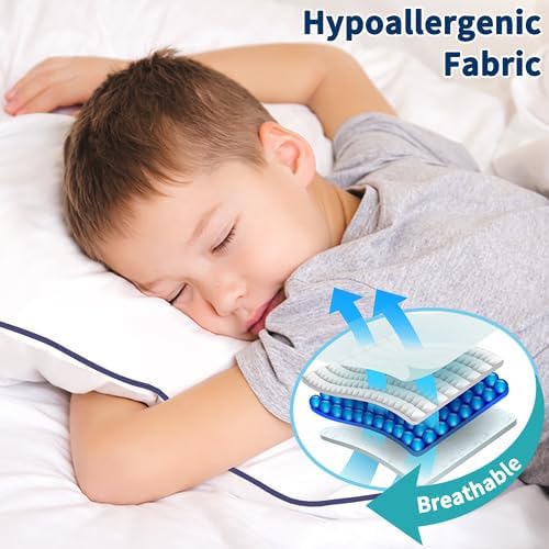 OPPOSY Bed Pillows for Sleeping 2Pack Medium Firm, King Size Set of 2, Cooling Pillows Hotel Quality with Premium Soft Down Alternative Fill for Back, Stomach or Side Sleepers(Pack of 2)