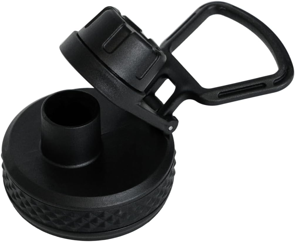 HydroTech Stainless Steel Leak Proof Water Bottle with Double Wall Insulation and 2 Lids (Straw Lid) - 40 OZ. (Dark Gray)