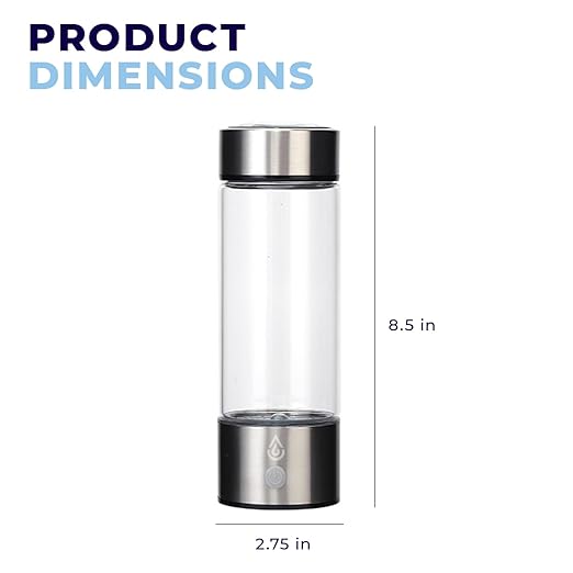 Drink a Drop - Hydrogen Water Bottle. Portable, Rechargeable Hydrogen Water Generator. Filtered Water Bottle, Rich with nutrients. Hydrogen Water Ionizer. Hydrogen Infused Water Bottle