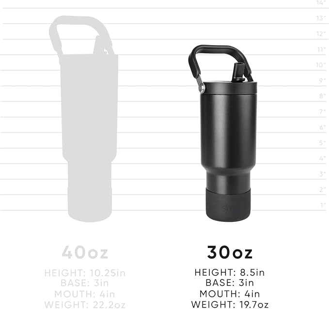 Simple Modern Trek Pivot | 30oz Flip Straw Tumbler with Handle | Water Bottle & Boot | Interchangeable Straw & Chug Lids | Insulated Stainless Steel Jug | Gym Sports Outdoors | Raspberry Vibes