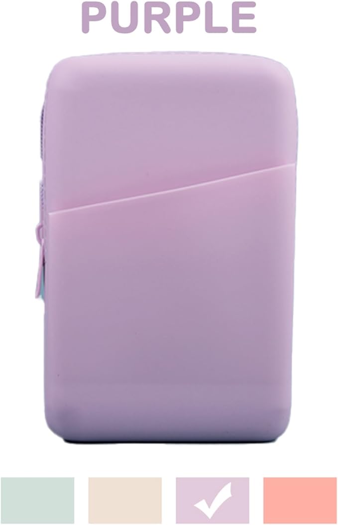 Water Bottle Pouch for Stanley Quencher Adventure 40oz & Stanley IceFlow 20oz 30oz, Silicone Design Tumbler Pouch for Phone, Card, Keys, Earphone (Purple)