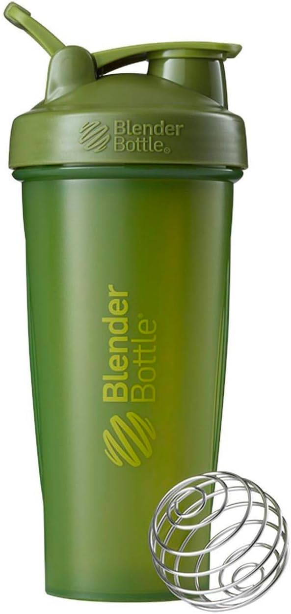 BlenderBottle Classic Shaker Bottle Perfect for Protein Shakes and Pre Workout, 28-Ounce, Moss Green