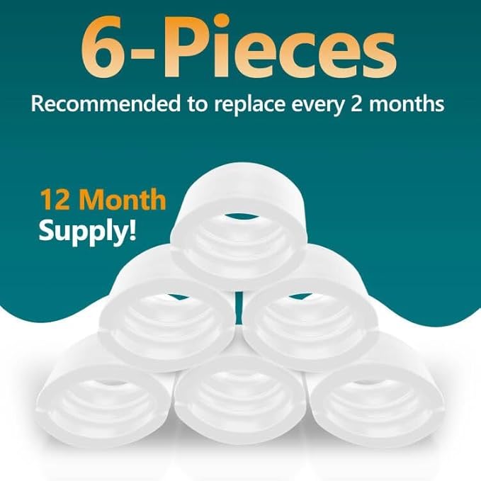 Replacement Mouthpiece Replacement for LifeStraw Go Water Filter Bottle | 6-Pack | BPA Free, Food-Grade, & Soft Silicone | Silicone Caps for LifeStraw Go Lid (Mouthpiece, white)