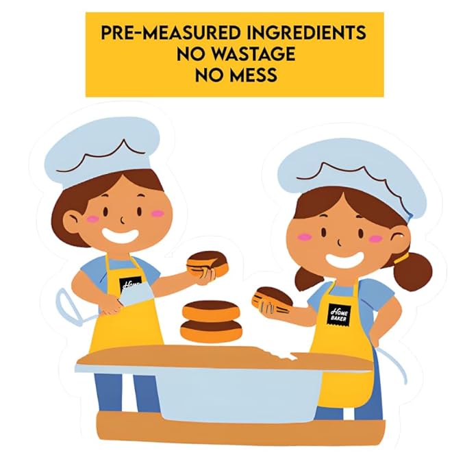 Home Baker HomeBaker's Sweet Delights: Mason Jar Oatmeal Cookie Baking Kit - Perfect for kids from 5-15 years, Brown