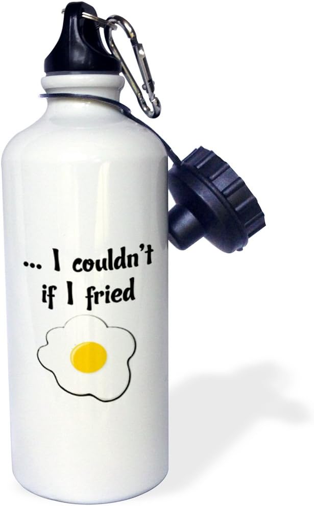 3dRose couldnt if I fried. -Sports Water Bottle, 21oz , Multicolored