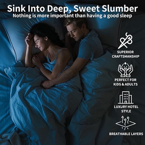 Hotel Quality Cooling Queen Size Bed Pillows Set of 4 - Soft, Firm, and Supportive Down Alternative Pillows for Back, Stomach, and Side Sleepers