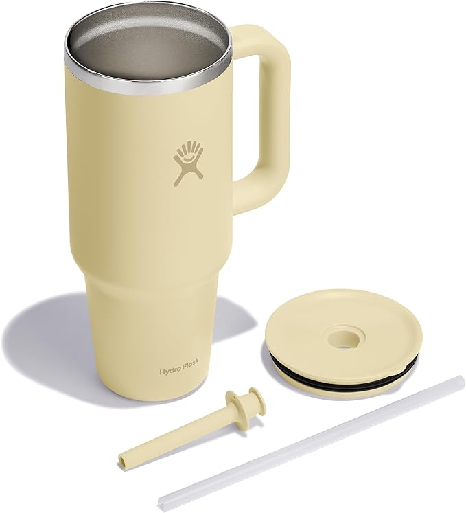 Hydro Flask Travel Tumbler Stainless Steel Vacuum Insulated Tumbler with Lid and Straw for Cold Water and Drinks for Sports, School, Work, Car, Travel, Weekends