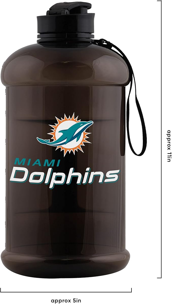 FOCO NFL Team Logo 2L Plastic Clear Large Sports Water Bottle