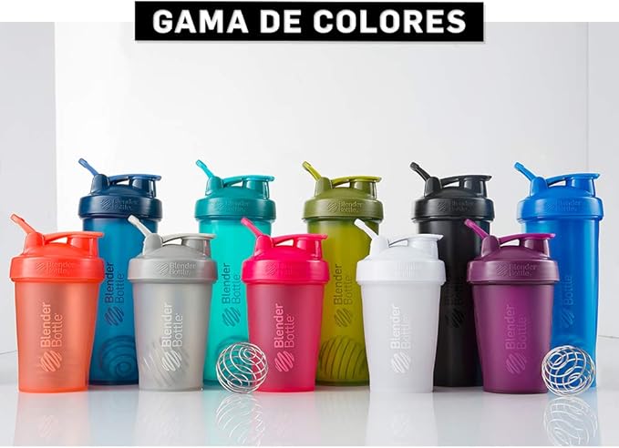 BlenderBottle Classic Shaker Bottle Perfect for Protein Shakes and Pre Workout, 20-Ounce, Pink