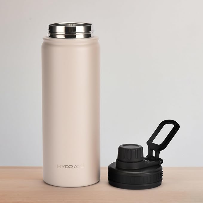 HYDRATE Insulated Stainless Steel Water Bottle - Large Reusable Flask with Leak-Proof Design and Convenient Handle - Double Vacuum Insulation for School, Work, or Adventure