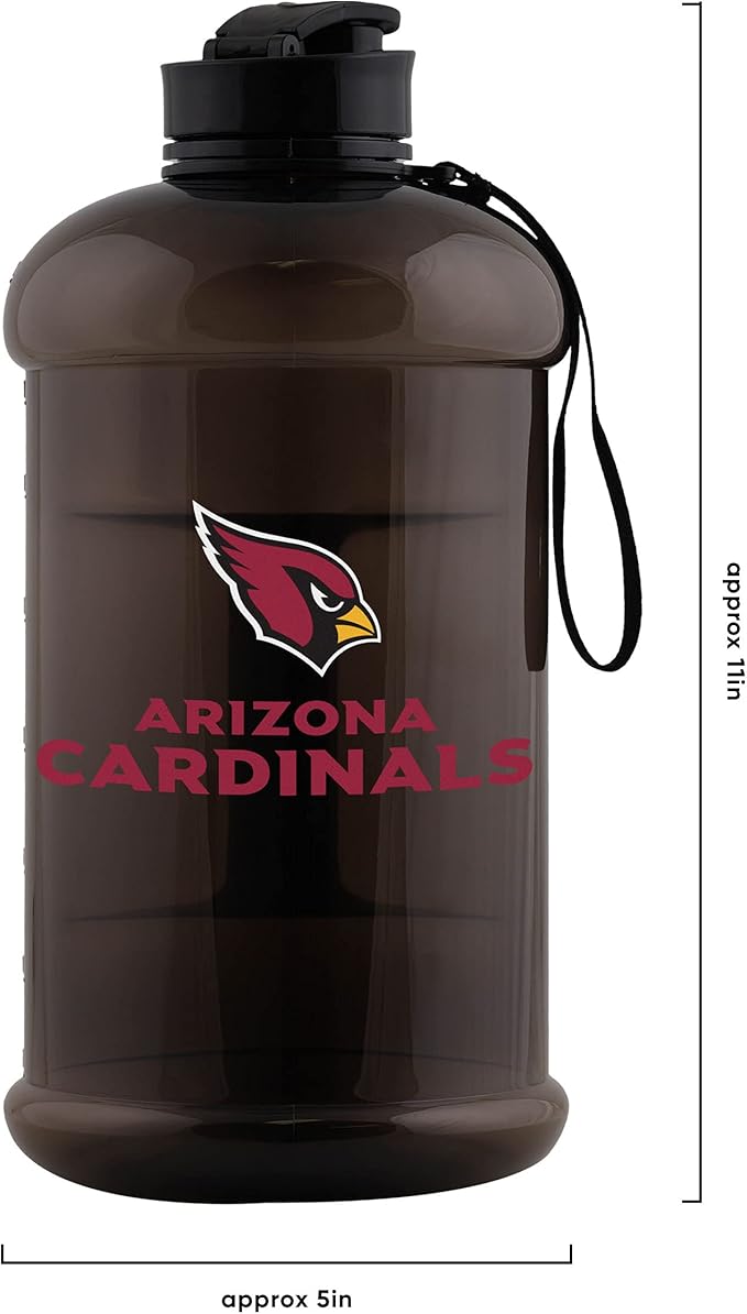 FOCO NFL Team Logo 2L Plastic Clear Large Sports Water Bottle