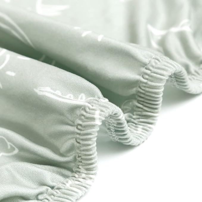 GRSSDER Stretch Ultra Soft Jersey Knit Fitted Crib Sheets Set 2 Pack,Fit All Standard Crib Mattress Pads Safe and Snug, Crib Fitted Sheet for Baby, Dinosaur