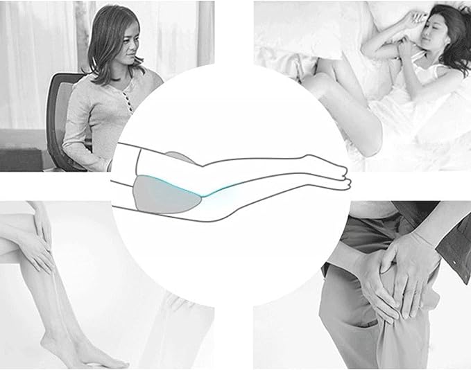 Leg & Knee Memory Foam Support Pillow for Side Sleepers,Soothing Relief for Sciatica Relieves Hip Back Pain,Removable and Washable (Grey)