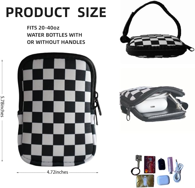 Water Bottle Zipper Bag for Stanley Tumbler 40oz&IceFlow 20 30oz,Gym Accessories for Men Women,Pack for Cards Keys Earphone (#3)