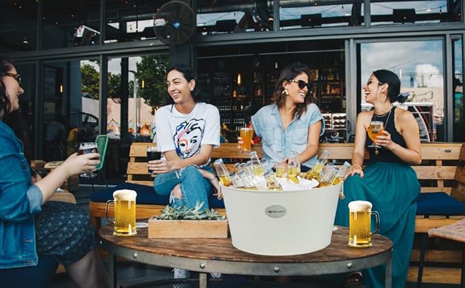 Large Ice Buckets, Banquet Ice Buckets, Cocktail Bar Ice Buckets, Home And Kitchen Beverage Beer Ice Buckets (white1)