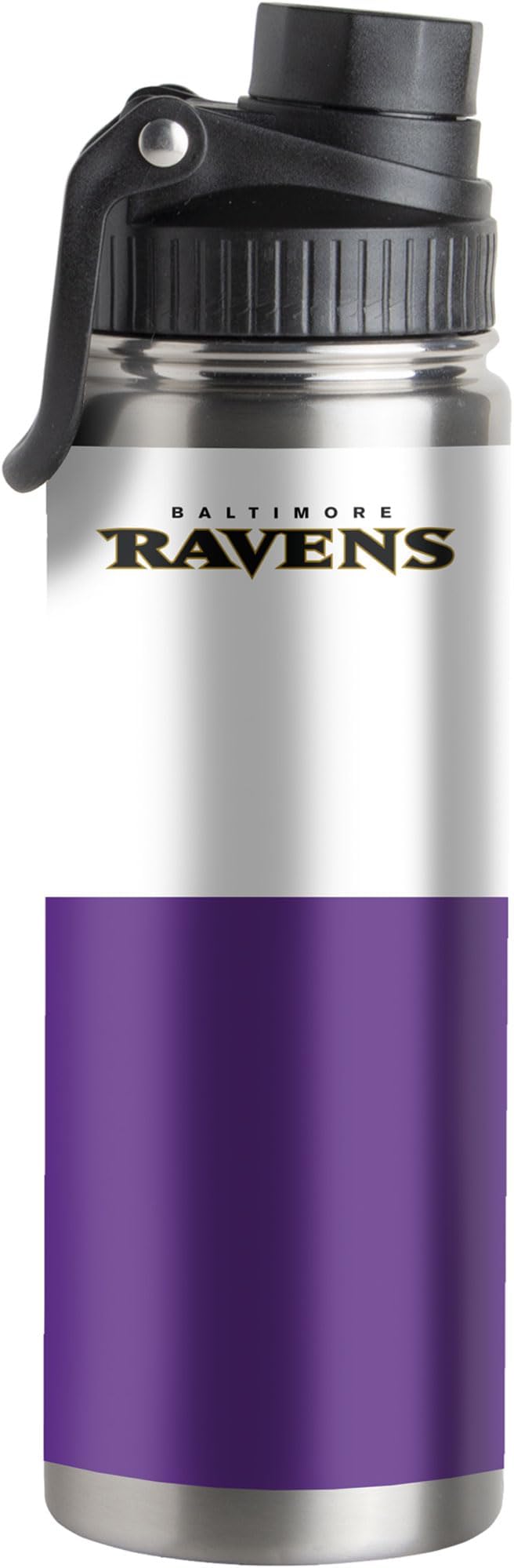 logobrands Baltimore Ravens 21oz. Twist Top Stainless Bottle