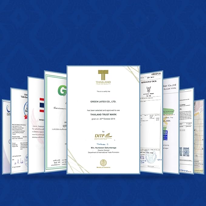 Talatex Talalay 100% Natural Premium Latex Pillow, Helps Relieve Pressure, No Memory Foam Chemicals, Perfect Package Best Gift with Removable Tencel Cover (Medium Firm, King(32.5"Γ15.7"Γ5.9"))