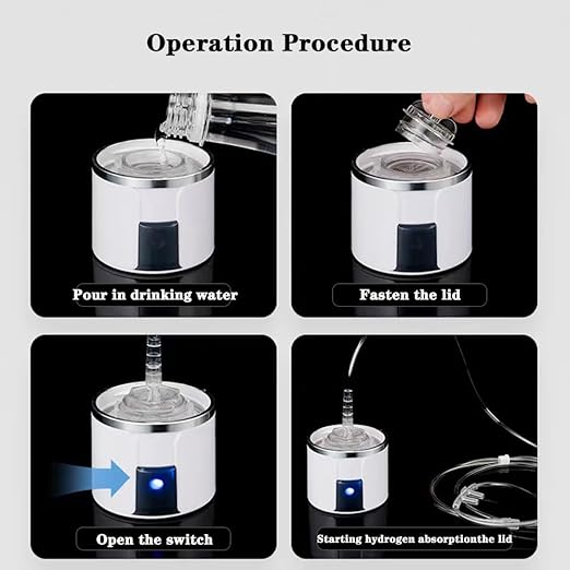 Hydrogen Water Bottle, 350ml 3000 ppb PEM SPE Technology Portable Hydrogen Water Ionizer Machine Essentials for Men Women, Rechargeable Hydrogen Water Generator for Home Office Travel