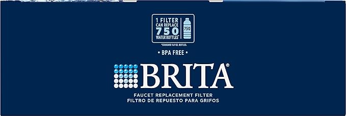 Brita Faucet Mount System Replacement Filter, Reduces 99% of Lead, Made Without BPA, Chrome, 3 Count