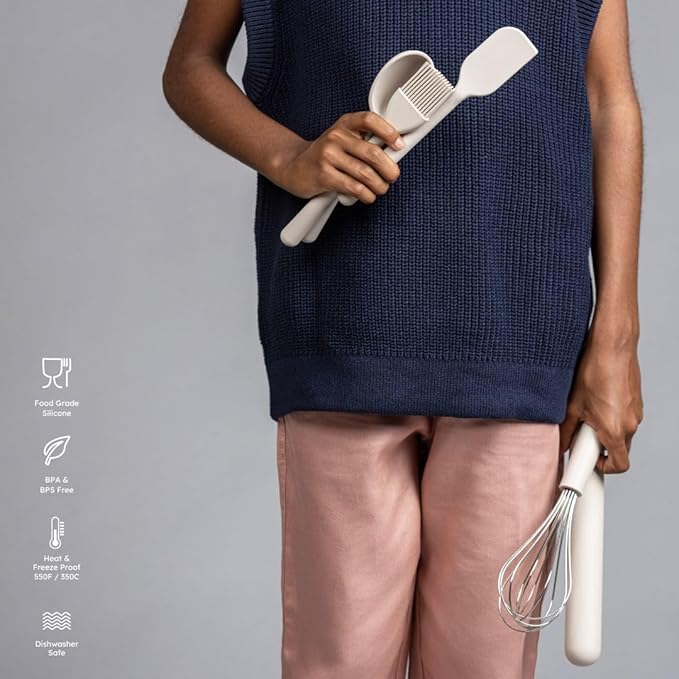 Premium baking utensils for kids: safe, simple & smart. 100% food grade silicone
