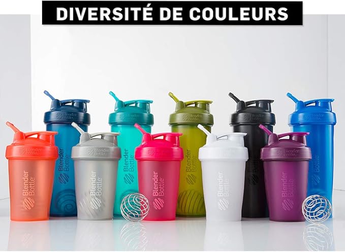 BlenderBottle Classic Shaker Bottle Perfect for Protein Shakes and Pre Workout, 20-Ounce, Coral