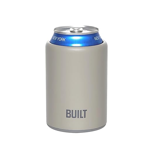 BUILT 12 Ounce Double Wall Stainless Steel K2 Can Chiller Concrete Grey