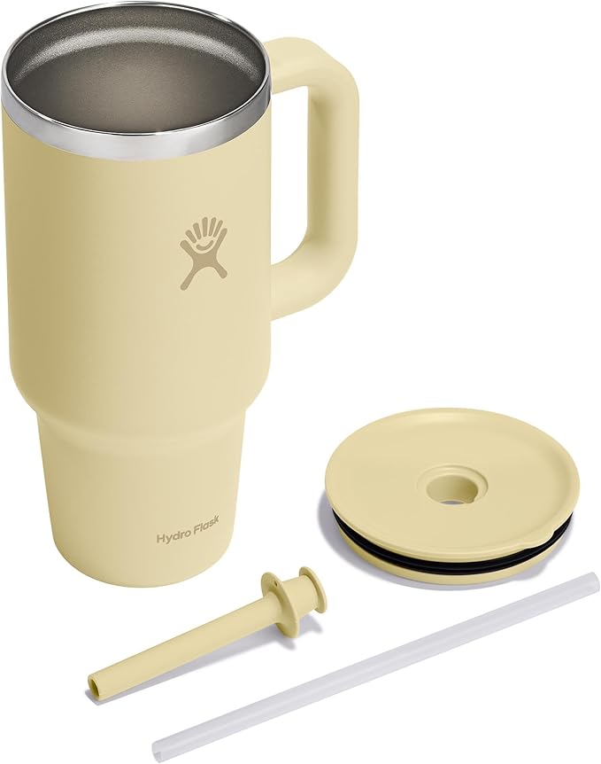 Hydro Flask Travel Tumbler Stainless Steel Vacuum Insulated Tumbler with Lid and Straw for Cold Water and Drinks for Sports, School, Work, Car, Travel, Weekends