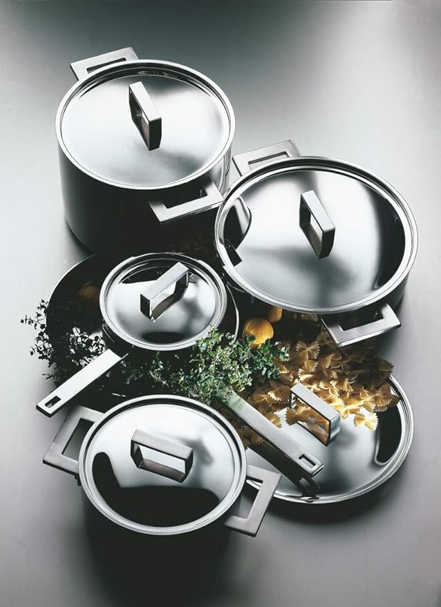 Mepra Attiva 20 cm Casserole Pot, 2 Handle, Tri-ply, Stainless Steel Finish, Aluminum Core, Dishwasher-safe