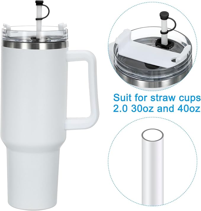 PATIKIL Silicone Spill Stopper for Straw Cup 1.0 40oz/ 30oz, Set of 3 Tumbler Accessories Including 1 Straw Cover Cap, 1 Square Spill Stopper and 1 Round Leak Stopper, Black