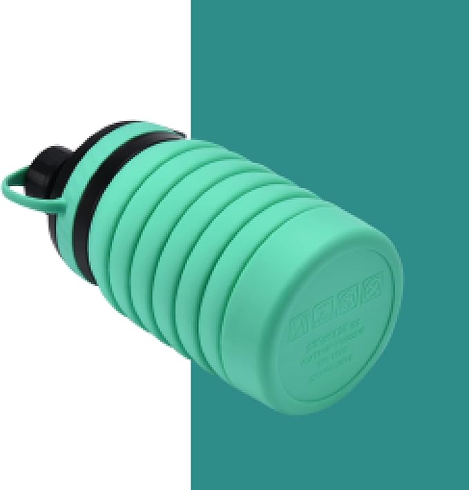 HYDRATE Bottles 27oz Collapsible Water Bottle - Silicone Foldable Water Bottle - BPA Free, Portable, and Lightweight Design - Ideal for Indoor, Outdoor, Travel, Office - Practical, Fast, Leak-Proof