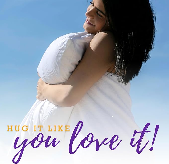 Down Etc Rhapsody Wrap Luxury Hotel 235-Thread 100% Down-Proof Soft Preshrunk Cotton Fabric Hypoallergenic Goose Down & Feather Pillow, 1 Count (Pack of 1), White